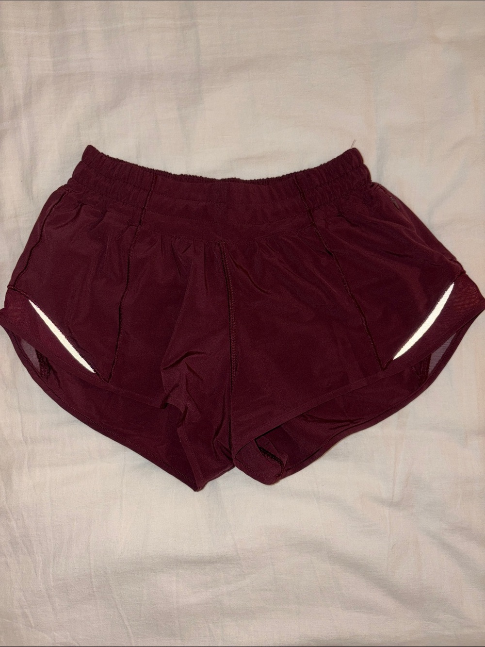 lululemon athletica Hotty Hot Deep Burgundy/Maroon Running Shorts